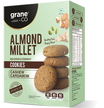 Almond Millet Cookies - Cashew Cardamom