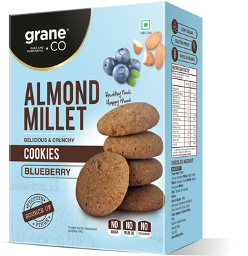 Almond Millet Cookies - Blueberry