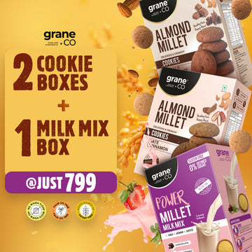 3-in-1 Combo (2 Almond Millet Cookies & 1 Milk Shake)