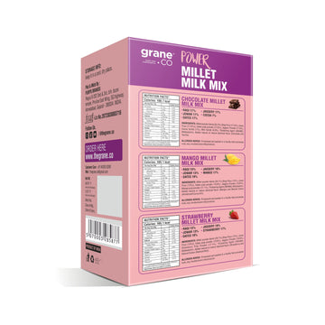 Milk shake mix- 3 flavours[Chocolate 74g + Mango 66g + Strawberry 66g]